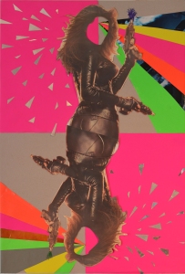 Tíguldrottning / Queen of Diamonds Klippimynd / Collage